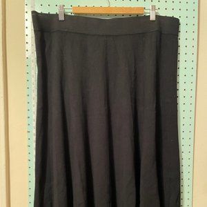 Plus Sized Charter Club Warm Black Midi Skirt - image 1